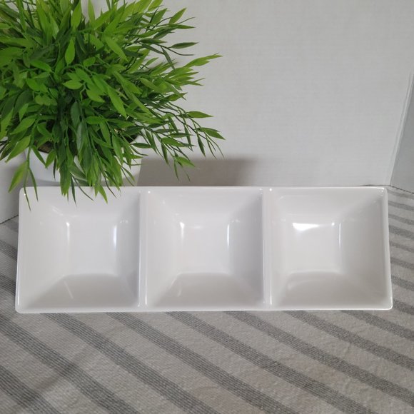 Crate and Barrel Divided Melamine Serving Tray - Picture 1 of 9